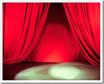 Stage with curtains