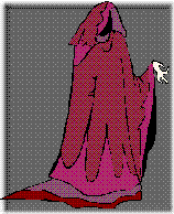 Dark spooky figure in a long robe
