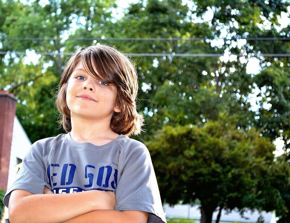 Boy with long hair