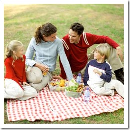 Family having a picnic