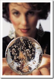 Woman with crystal ball