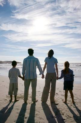 Family on a beach