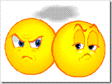 2 frowning faces