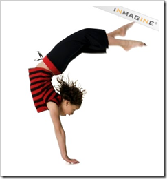 Girl doing a handstand