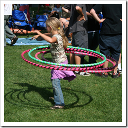 Girl doing hula hoop