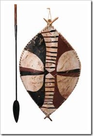 African shield and spear