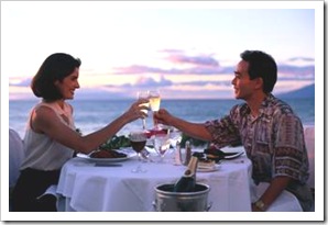 Couple having romantic dinner