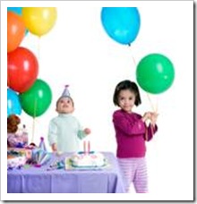 Kids with balloons