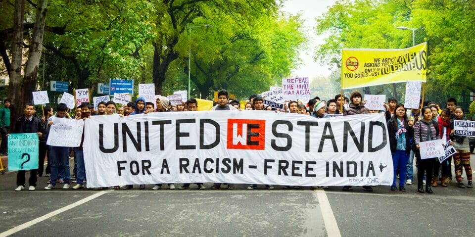 Protest for racial fairness in India