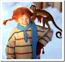 Pippi Longstocking with Mr Nilsson