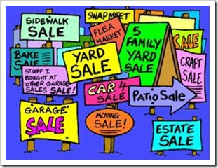 Garage sale signs