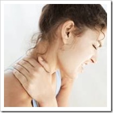 Woman with neck pain