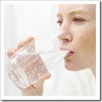 Woman drinking water