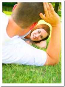 Young couple on the grass