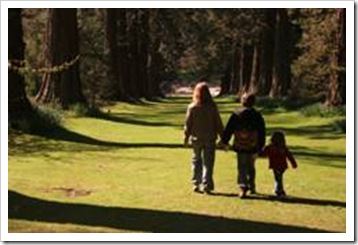 Kids walking