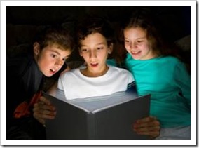 Kids reading a book