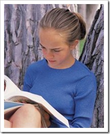 Girl reading a book