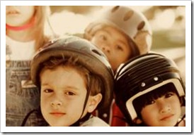 Boys in helmets