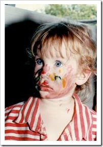 Girl with painted face