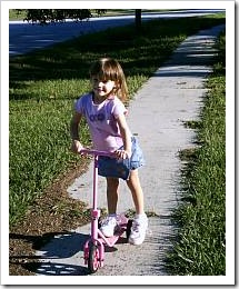 Girl on scooter