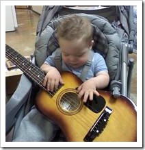 Baby guitarist