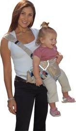 Mother with baby in carrier