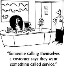 Customer service cartoon