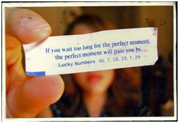 Perfection fortune cookie