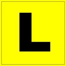 Learner's driving sign