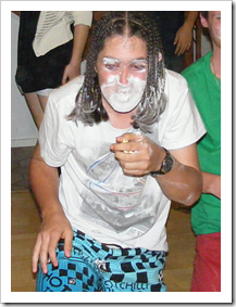 Flour-faced teen