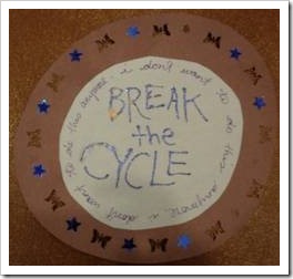 Break the cycle anti-bullying sign