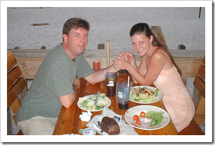 Couple at a romantic dinner