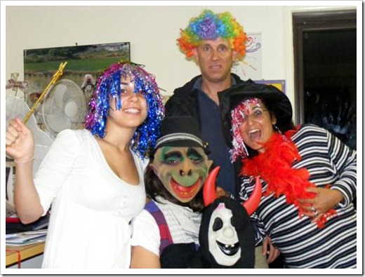 Family in costumes