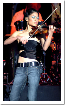Vanessa Mae playing violin