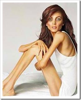 Anorexic image of Lindsay Lohan