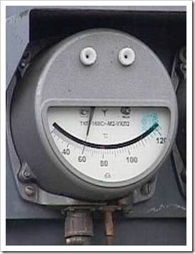 Industrial scales looking like a smile