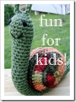 Knitted snail - fun for kids