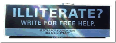 Illiterate? Write for free help...