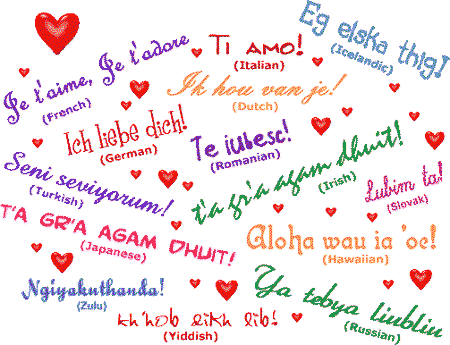 I Love You in different languages