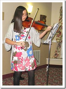 Girl playing violin