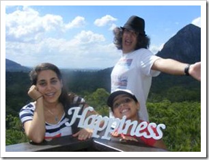 My kids with the roving happiness sign