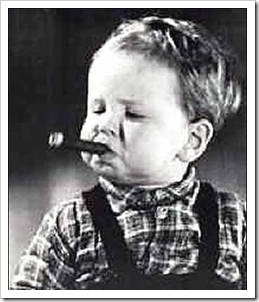 Toddler with cigar