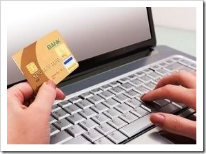 Laptop and credit card