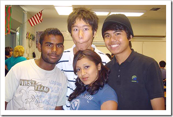 Indian and Asian students in an American university