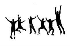 People jumping for joy