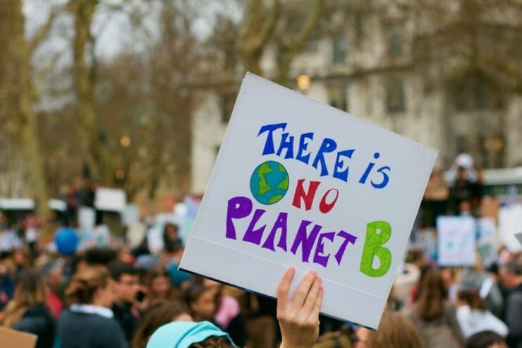 Demonstration sign: There is no plant B