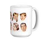 Mug with faces on it