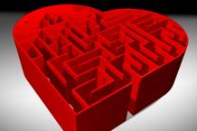 Heart-shaped maze