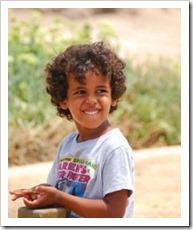 Little boy smiling at the camera