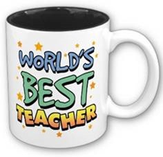 World' Best Teacher written on a cup